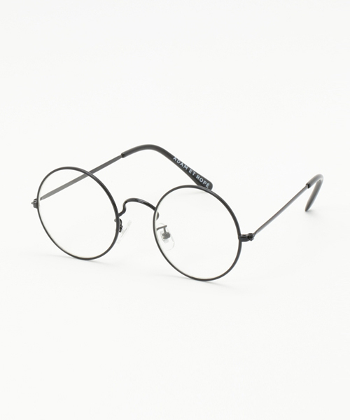 ADAM ET ROPE'（アダムエロペ）の「ラウンドインジェクションメガネ（メガネ・メンズ・シルバー/ブラック・F）」の2枚目の写真