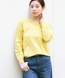 LEPSIM | 12GナイロンプレーティングVネックプルオーバー　739013(ニット/セーター)