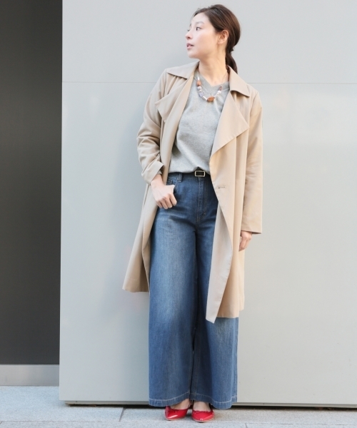 LEPSIM（レプシィム）の「14GナイロンプレーティングVネックプルオーバー　739013（ニット/セーター・レディース・イエロー/ダークネイビー/ピンク/オフホワイト/トップグレー・FREE）」の7枚目の写真