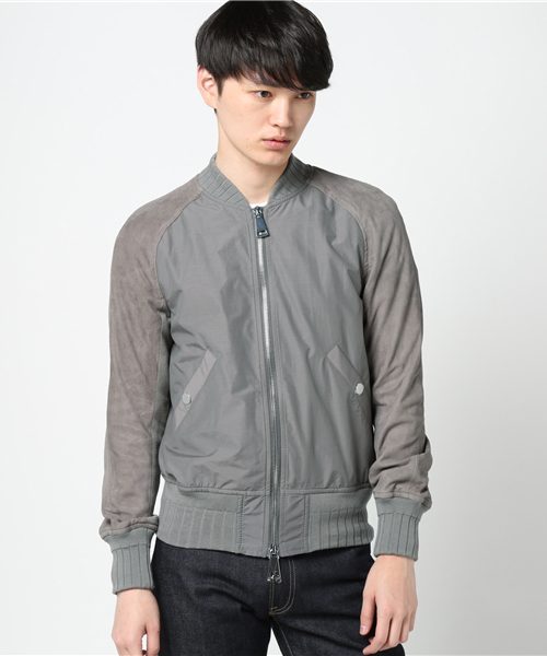 ESTNATION エストネーション MA-1 ネイビー グレー 美品 Lサイズ