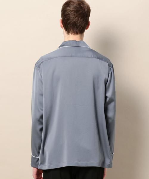 BEAUTY&YOUTH UNITED ARROWS（ビューティーアンドユースユナイテッドアローズ）の「BY サテン パジャマ シャツ ◆（シャツ/ブラウス・メンズ・グレー/ネイビー・MEDIUM/LARGE/X-LARGE/SMALL）」の3枚目の写真