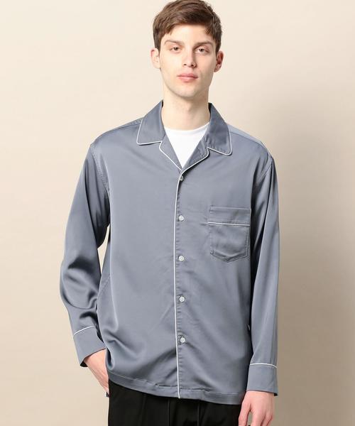 BEAUTY&YOUTH UNITED ARROWS（ビューティーアンドユースユナイテッドアローズ）の「BY サテン パジャマ シャツ ◆（シャツ/ブラウス・メンズ・グレー/ネイビー・MEDIUM/LARGE/X-LARGE/SMALL）」の11枚目の写真