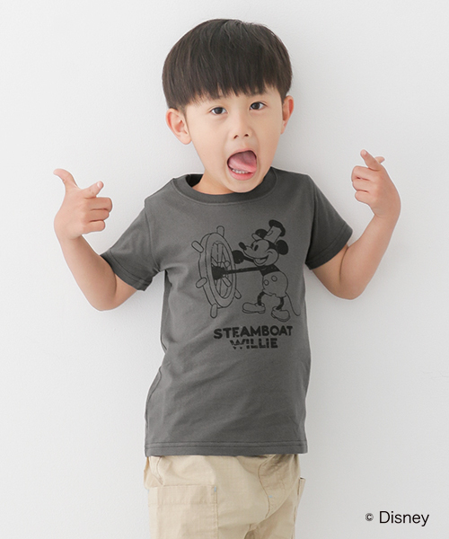 URBAN RESEARCH DOORS（アーバンリサーチドアーズ）の「DOORS　ミッキー/Tシャツ(KIDS)（Tシャツ/カットソー・キッズ・オフホワイト/スミクロ/ピンクベージュ・105/135/120/90）」の2枚目の写真