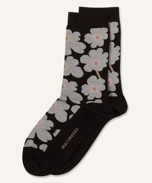 marimekko(マリメッコ)の「UNIKKO / HIETA ANKLE SOCKS (ソックス/靴下・レディース・ベージュ/レッド/アイボリー/ブル-グレ-・40/37/34)」の2枚目の写真