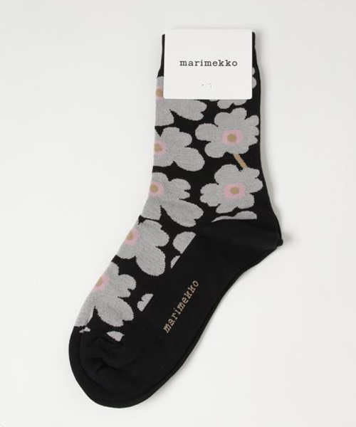 marimekko(マリメッコ)の「UNIKKO / HIETA ANKLE SOCKS (ソックス/靴下・レディース・ベージュ/レッド/アイボリー/ブル-グレ-・40/37/34)」の5枚目の写真