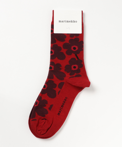 marimekko(マリメッコ)の「UNIKKO / HIETA ANKLE SOCKS (ソックス/靴下・レディース・ベージュ/レッド/アイボリー/ブル-グレ-・40/37/34)」の6枚目の写真