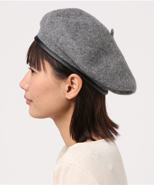 WEGO(ウィゴー)の「WEGO/パイピングベレー帽(ハンチング/ベレー帽・レディース・ブラック/グレー/キャメル/オフホワイト/ワイン・FREE)」の8枚目の写真