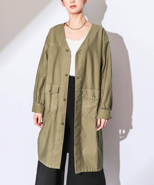 CIAOPANIC（チャオパニック）の「リメイク風バックサテンコート（その他アウター・レディース・ホワイト/ネイビー/カーキ・FREE）」の13枚目の写真