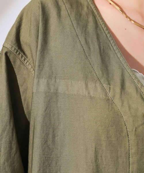 CIAOPANIC（チャオパニック）の「リメイク風バックサテンコート（その他アウター・レディース・ホワイト/ネイビー/カーキ・FREE）」の14枚目の写真