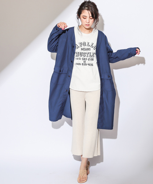 CIAOPANIC（チャオパニック）の「リメイク風バックサテンコート（その他アウター・レディース・ホワイト/ネイビー/カーキ・FREE）」の6枚目の写真