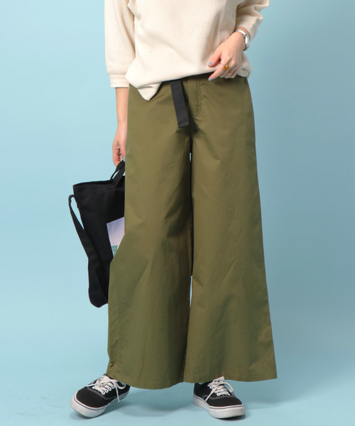 notch.（ノッチ）の「バイオ加工ベルト付きワイドパンツ（その他パンツ・レディース・オレンジ/カーキ/ベージュ・M）」の2枚目の写真