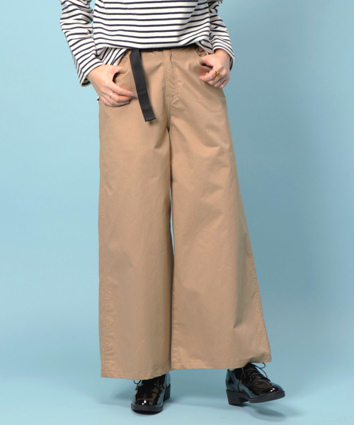 notch.（ノッチ）の「バイオ加工ベルト付きワイドパンツ（その他パンツ・レディース・オレンジ/カーキ/ベージュ・M）」の4枚目の写真