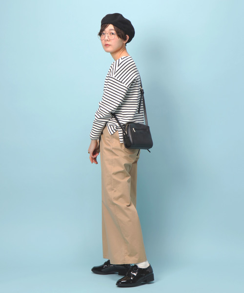 notch.（ノッチ）の「バイオ加工ベルト付きワイドパンツ（その他パンツ・レディース・オレンジ/カーキ/ベージュ・M）」の5枚目の写真