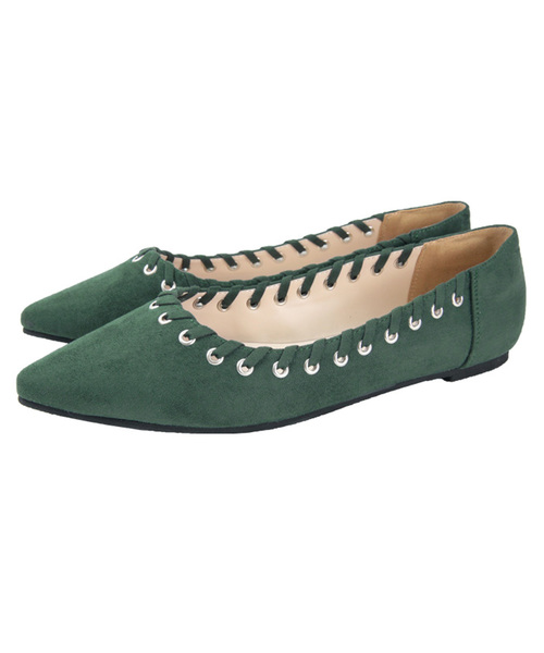 titivate（ティティベイト）の「ﾊﾄﾒﾚｰｽｱｯﾌﾟﾊﾟﾝﾌﾟｽ（パンプス・レディース・ブラック/ピンク/イエロー/ブルー/グリーン/アイボリー/キャメル・LL/S/M/L）」の4枚目の写真