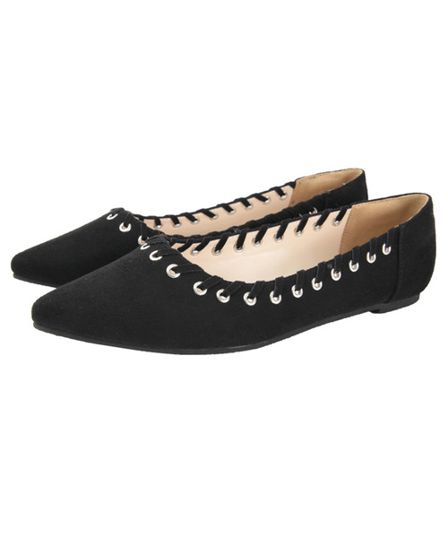 titivate（ティティベイト）の「ﾊﾄﾒﾚｰｽｱｯﾌﾟﾊﾟﾝﾌﾟｽ（パンプス・レディース・ブラック/ピンク/イエロー/ブルー/グリーン/アイボリー/キャメル・LL/S/M/L）」の3枚目の写真