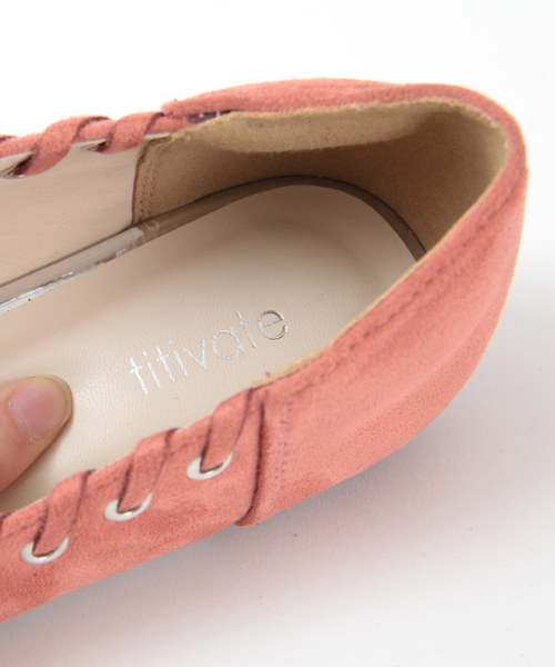 titivate（ティティベイト）の「ﾊﾄﾒﾚｰｽｱｯﾌﾟﾊﾟﾝﾌﾟｽ（パンプス・レディース・ブラック/ピンク/イエロー/ブルー/グリーン/アイボリー/キャメル・LL/S/M/L）」の8枚目の写真