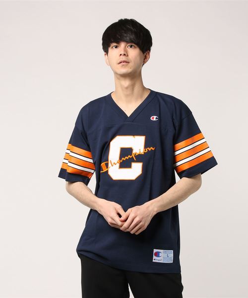 Champion(チャンピオン)の「【Champion/チャンピオン】メンズ アクションスタイル フットボールTシャツ(Tシャツ/カットソー・メンズ・イエロー/ブラック/ホワイト/ネイビー・MEDIUM/LARGE/X-LARGE/SMALL)」の3枚目の写真