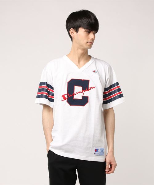 Champion(チャンピオン)の「【Champion/チャンピオン】メンズ アクションスタイル フットボールTシャツ(Tシャツ/カットソー・メンズ・イエロー/ブラック/ホワイト/ネイビー・MEDIUM/LARGE/X-LARGE/SMALL)」の2枚目の写真