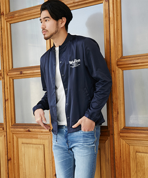 AZUL by moussy（アズールバイマウジー）の「バックプリント衿リブコーチジャケット（その他アウター・メンズ・ブラック/ネイビー・LARGE/MEDIUM/SMALL）」の5枚目の写真