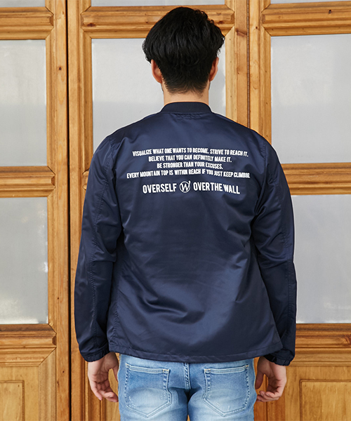 AZUL by moussy（アズールバイマウジー）の「バックプリント衿リブコーチジャケット（その他アウター・メンズ・ブラック/ネイビー・LARGE/MEDIUM/SMALL）」の9枚目の写真