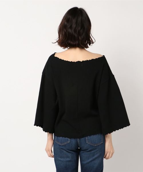 LOWRYS FARM（ローリーズファーム）の「メローＢＮ／７Ｓ  784210 （Tシャツ/カットソー・レディース・ホワイト/グリーン/ブラック/パープル・MEDIUM/LARGE）」の5枚目の写真