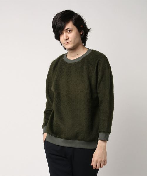 rehacer(レアセル)の「TROVE : POROMIES CREW NECK(スウェット・メンズ・カーキ・2)」の4枚目の写真