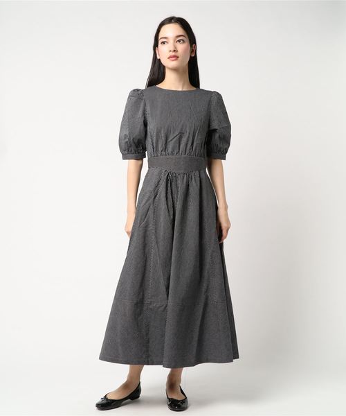 MOUSSY（マウジー）の「STRIPE HALF SLEEVE DRESS（ワンピース・レディース・ブラック系その他/ホワイト系その他/レッド系その他・2/1）」の7枚目の写真