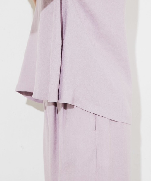 RIVE DROITE（リヴドロワ）の「リネンライクVネックブラウス（シャツ/ブラウス・レディース・ベージュ/カーキ/バイオレット/オレンジ・FREE）」の18枚目の写真