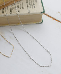 パールとチェーンの華奢ネックレス