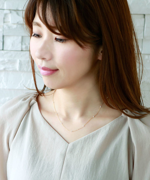 colleca la（コレカラ）の「パールとチェーンの華奢ネックレス（ネックレス・レディース・シルバー/ゴールド・ﾌﾘ-）」の4枚目の写真