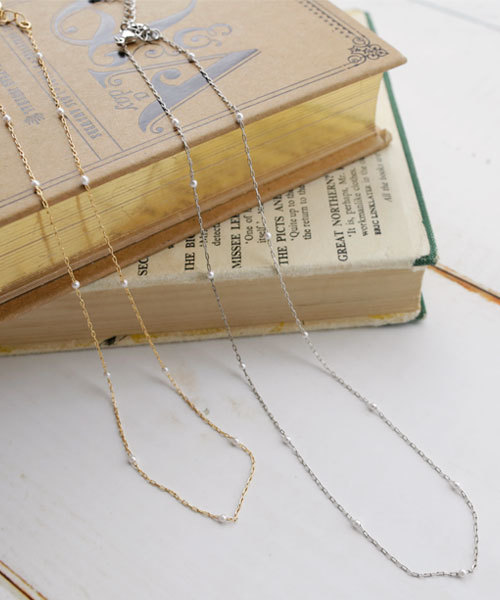 colleca la（コレカラ）の「パールとチェーンの華奢ネックレス（ネックレス・レディース・シルバー/ゴールド・ﾌﾘ-）」の6枚目の写真
