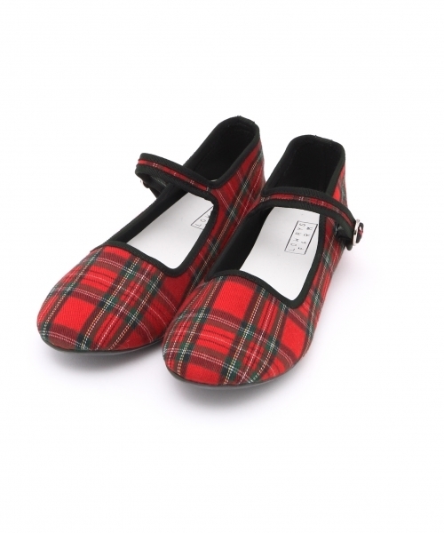 LOWRYS FARM（ローリーズファーム）の「チャイナシューズ　802201（スリッポン・レディース・ブラック/シルバー/チェック・MEDIUM/LARGE）」の5枚目の写真