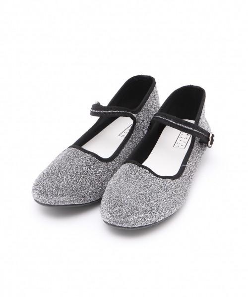 LOWRYS FARM（ローリーズファーム）の「チャイナシューズ　802201（スリッポン・レディース・ブラック/シルバー/チェック・MEDIUM/LARGE）」の6枚目の写真