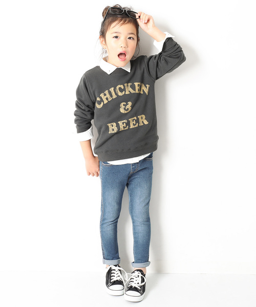 devirock（デビロック）の「楽デニム ストレッチスキニーデニムパンツ（デニムパンツ・キッズ・ネイビー/サックスブルー/ワンウォッシュ・100cm/110cm/120cm/130cm/140cm/150cm/160cm）」の5枚目の写真