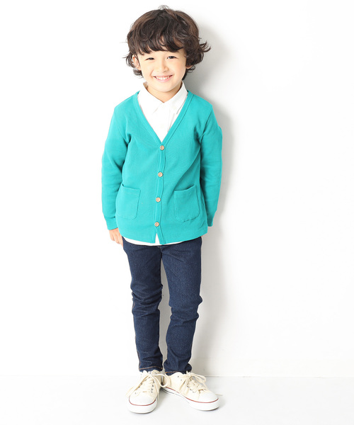 devirock（デビロック）の「楽デニム ストレッチスキニーデニムパンツ（デニムパンツ・キッズ・ネイビー/サックスブルー/ワンウォッシュ・100cm/110cm/120cm/130cm/140cm/150cm/160cm）」の6枚目の写真