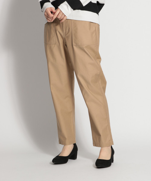 niko and...（ニコアンド）の「バックサテンベイカーパンツ（その他パンツ・レディース・ブラック/ベージュ/カーキ・LARGE/MEDIUM）」の3枚目の写真