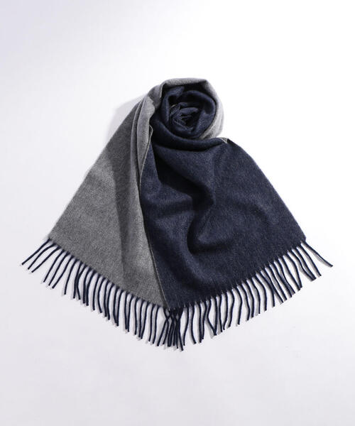 BEAUTY&YOUTH UNITED ARROWS（ビューティーアンドユースユナイテッドアローズ）の「BY リバーシブル カシミヤ マフラー ◆（マフラー・メンズ・ブラック/ライトブルー/ネイビー/ワインレッド・ﾌﾘ-）」の9枚目の写真