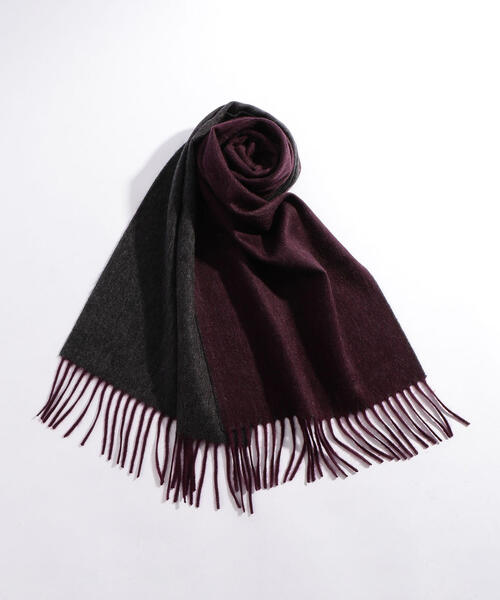 BEAUTY&YOUTH UNITED ARROWS（ビューティーアンドユースユナイテッドアローズ）の「BY リバーシブル カシミヤ マフラー ◆（マフラー・メンズ・ブラック/ライトブルー/ネイビー/ワインレッド・ﾌﾘ-）」の8枚目の写真