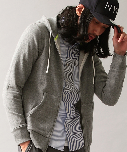 BEAUTY&YOUTH UNITED ARROWS（ビューティーアンドユースユナイテッドアローズ）の「by ∴スウェット ジップ フーディ◇（パーカー・メンズ・ブラック/グレー/ケリー/ロイヤルブルー・SMALL/MEDIUM/LARGE/X-LARGE）」の3枚目の写真