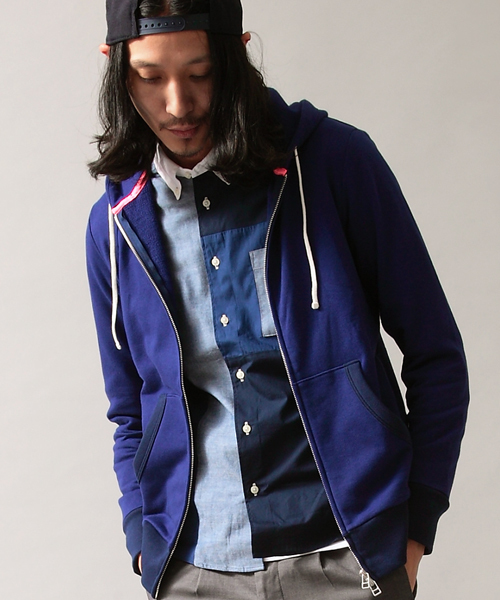 BEAUTY&YOUTH UNITED ARROWS（ビューティーアンドユースユナイテッドアローズ）の「by ∴スウェット ジップ フーディ◇（パーカー・メンズ・ブラック/グレー/ケリー/ロイヤルブルー・SMALL/MEDIUM/LARGE/X-LARGE）」の4枚目の写真