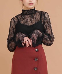 FREE'S MART | 華奢レースハイネックブラウス(シャツ/ブラウス)