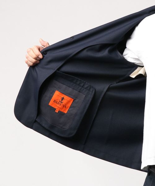 BARENA（バレナ）の「BARENA: ソリッド シャツジャケット（テーラードジャケット・メンズ・ネイビー・44/46/48）」の3枚目の写真