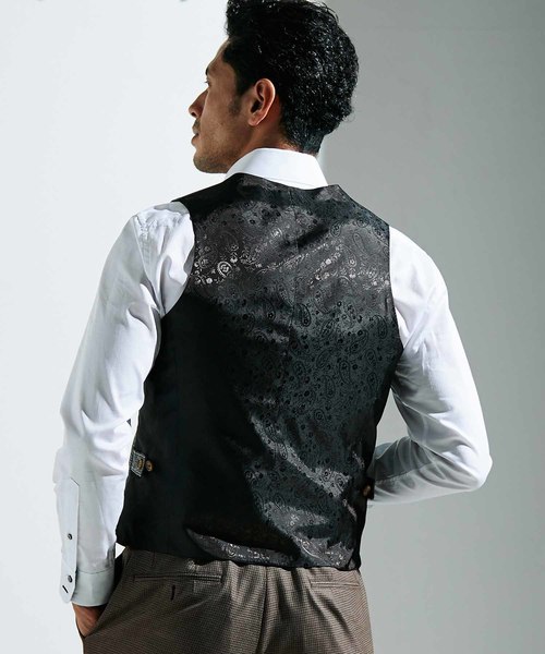 MEN'S BIGI(メンズビギ)の「ミニチェックメッシュ リバーシブルベスト(ベスト・メンズ・ネイビー/ブラウン/ブルー・SS/S/M/L)」の6枚目の写真