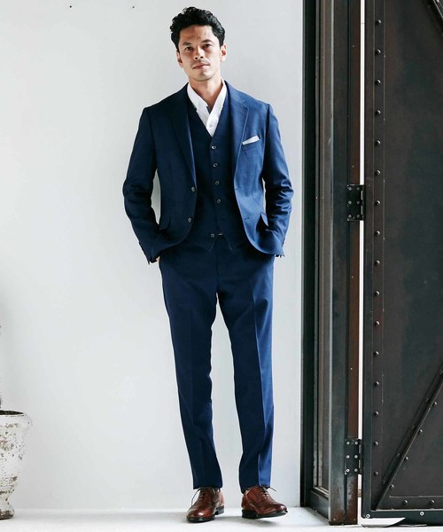 MEN'S BIGI(メンズビギ)の「ミニチェックメッシュ リバーシブルベスト(ベスト・メンズ・ネイビー/ブラウン/ブルー・SS/S/M/L)」の7枚目の写真