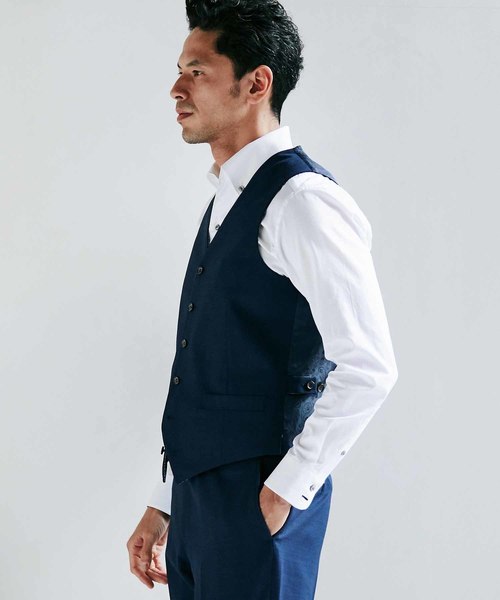 MEN'S BIGI(メンズビギ)の「ミニチェックメッシュ リバーシブルベスト(ベスト・メンズ・ネイビー/ブラウン/ブルー・SS/S/M/L)」の10枚目の写真