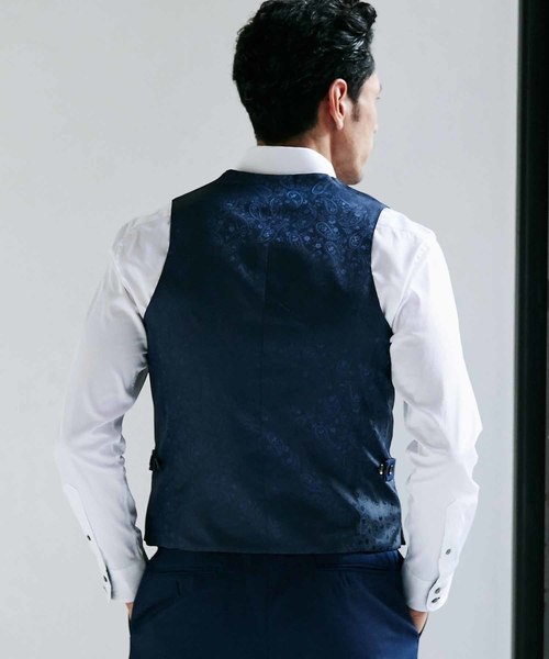 MEN'S BIGI(メンズビギ)の「ミニチェックメッシュ リバーシブルベスト(ベスト・メンズ・ネイビー/ブラウン/ブルー・SS/S/M/L)」の11枚目の写真