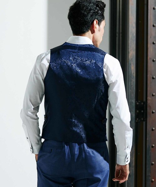 MEN'S BIGI(メンズビギ)の「ミニチェックメッシュ リバーシブルベスト(ベスト・メンズ・ネイビー/ブラウン/ブルー・SS/S/M/L)」の16枚目の写真