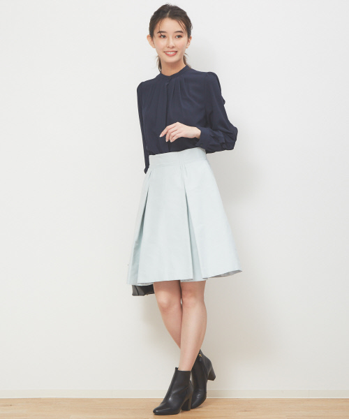 DESIGNWORKS（デザインワークス）の「グログランスカート（スカート・レディース・サックスブルー/ブラック・36/38/40）」の12枚目の写真