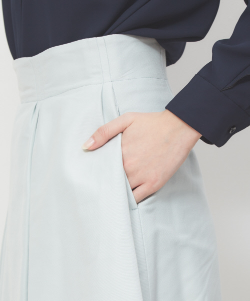 DESIGNWORKS（デザインワークス）の「グログランスカート（スカート・レディース・サックスブルー/ブラック・36/38/40）」の7枚目の写真