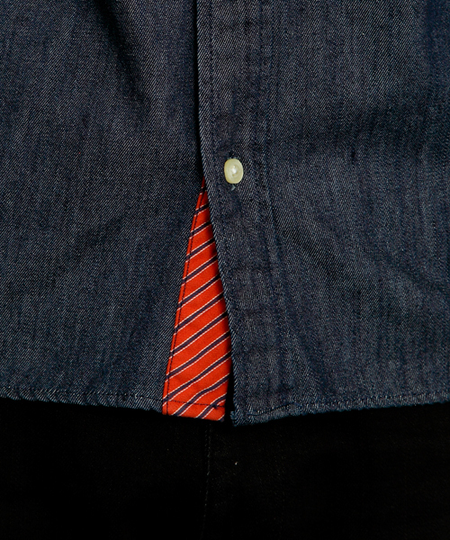 XLARGE（エクストララージ）の「DENIM BD SHIRT（シャツ/ブラウス・メンズ・ダークインディゴブルー/ライトインディゴブルー・SMALL/MEDIUM/LARGE/X-LARGE）」の8枚目の写真